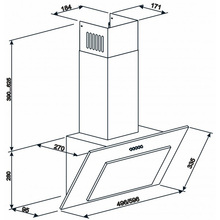 Витяжка ELEYUS Vertical 1000 50 WH