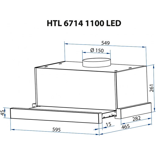 В Фокстрот Вытяжка MINOLA HTL 6714 WH 1100 LED