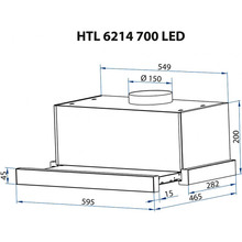 Вытяжка MINOLA HTL 6214 I 700 LED
