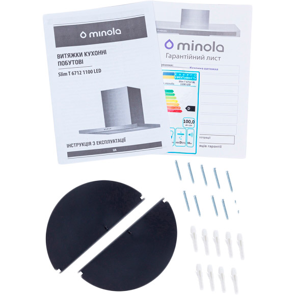 У Фокстрот Витяжка MINOLA Slim T 6712 BL 1100 LED