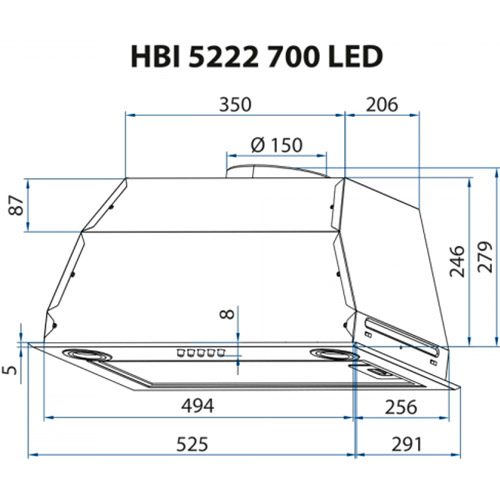 В Україні Витяжка MINOLA HBI 5222 BL 700 LED