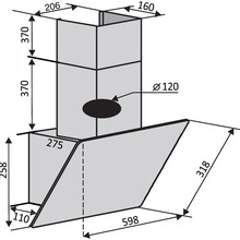 Вытяжка VENTOLUX MODENA 60 BK (650) PB