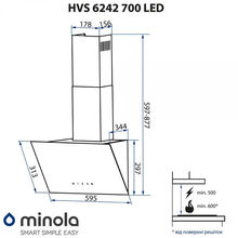 Витяжка MINOLA HVS 6242 IV 700 LED