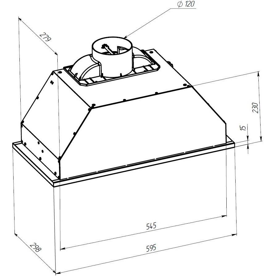 Покупка Вытяжка PYRAMIDA HBE 60 (1100) SL BL