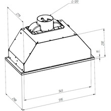 Вытяжка PYRAMIDA HBE 60 (1100) SL BL