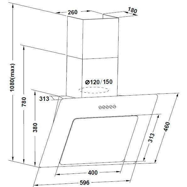 Фото Вытяжка PYRAMIDA NR 60 SRC BLACK