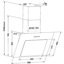 Вытяжка PYRAMIDA NR 60 SRC BLACK