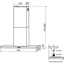 Вытяжка MINOLA Slim T 6712 I 1100 LED