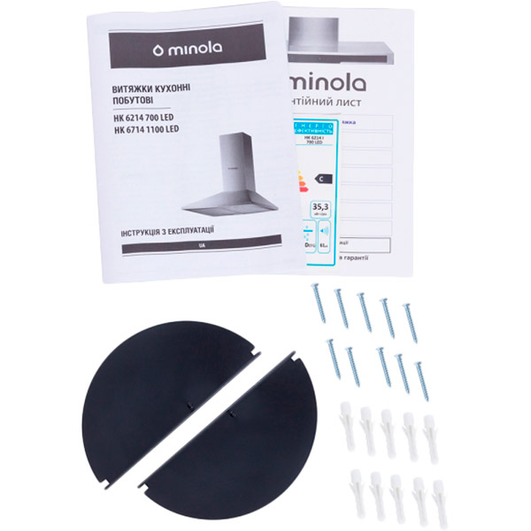 Витяжка MINOLA HK 6214 I 700 LED Огляд Витяжка MINOLA HK 6214 I 700 LED