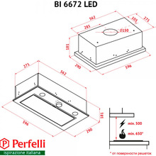 Витяжка PERFELLI BI 6672 WH LED