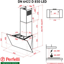 Витяжка PERFELLI DN 6422 D 850 IV LED