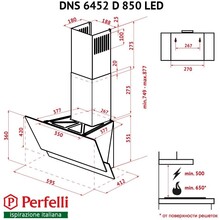 Витяжка PERFELLI DNS 6452 D 850 IV LED