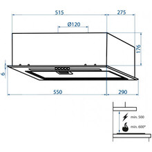 Вытяжка MINOLA HBI 5264 BL GLASS 700 LED Line