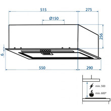 Вытяжка MINOLA HBI 5664 BL GLASS 1000 LED Line
