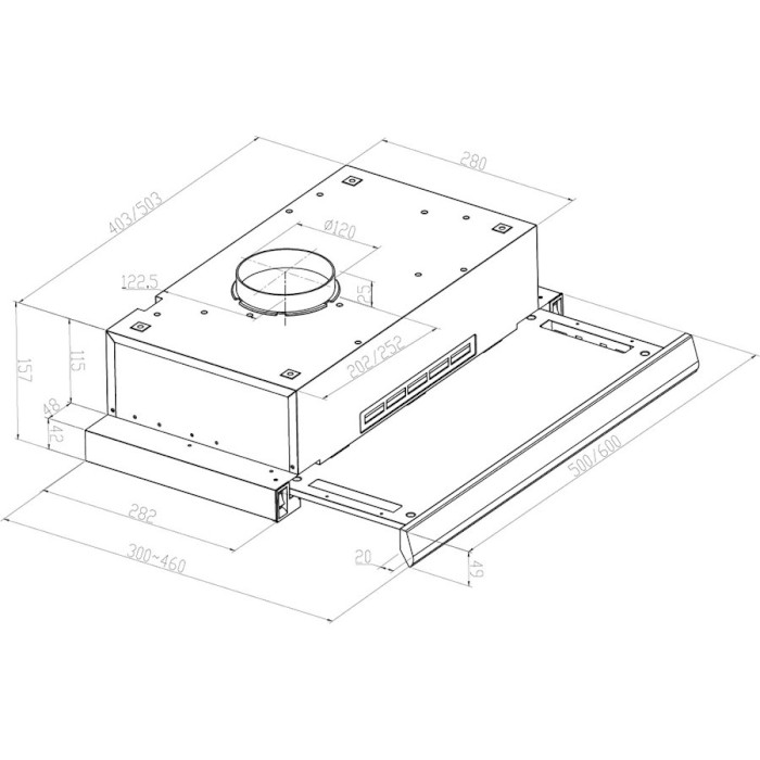 Зображення Витяжка PYRAMIDA TLX1-60 WH