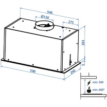 Витяжка MINOLA HBI 6673 BL GLASS 1000 LED Line