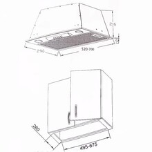 Витяжка BORGIO BBI (TR) 5840 black glass MU 850