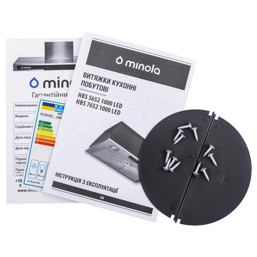 Зображення Витяжка MINOLA HBS 7652 WH 1000 LED