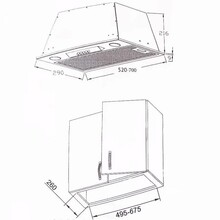 Вытяжка BORGIO Slim-Box (TR) 52 Inox