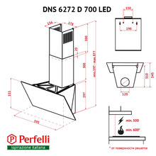 Витяжка PERFELLI DNS 6272 D 700 BL LED