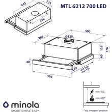 Витяжка MINOLA MTL 6212 I 700 LED