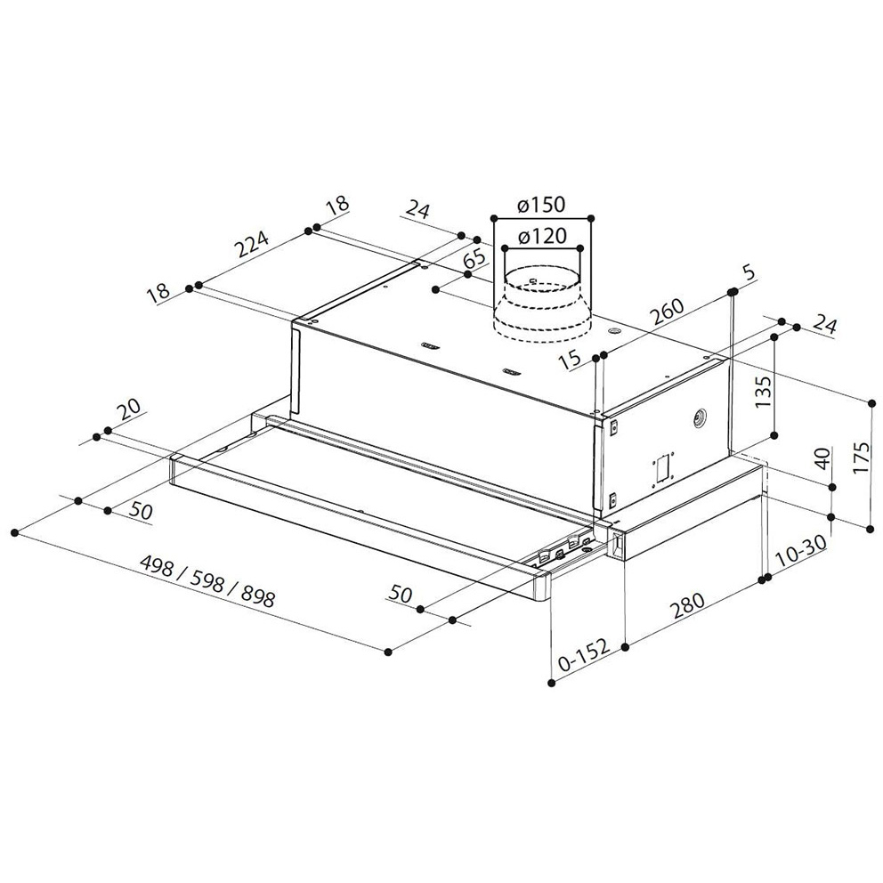 Фото Витяжка FABER FLEXA NG GLASS LUX BK A60