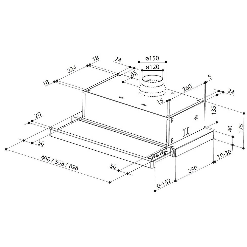 Заказать Вытяжка FABER FLEXA NG GLASS LUX WH A60