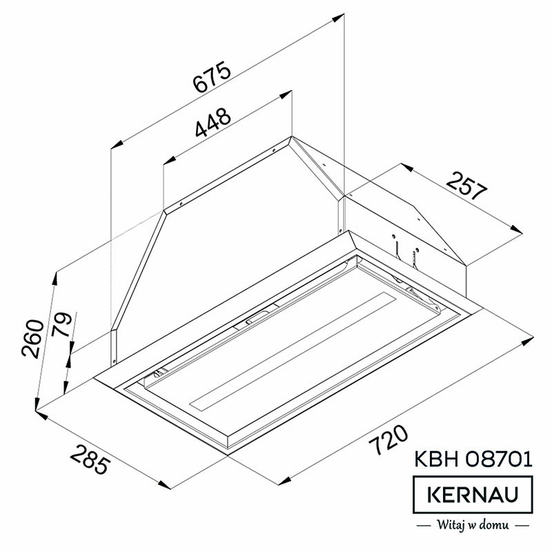 Витяжка KERNAU KBH 08701 X Тип вбудована