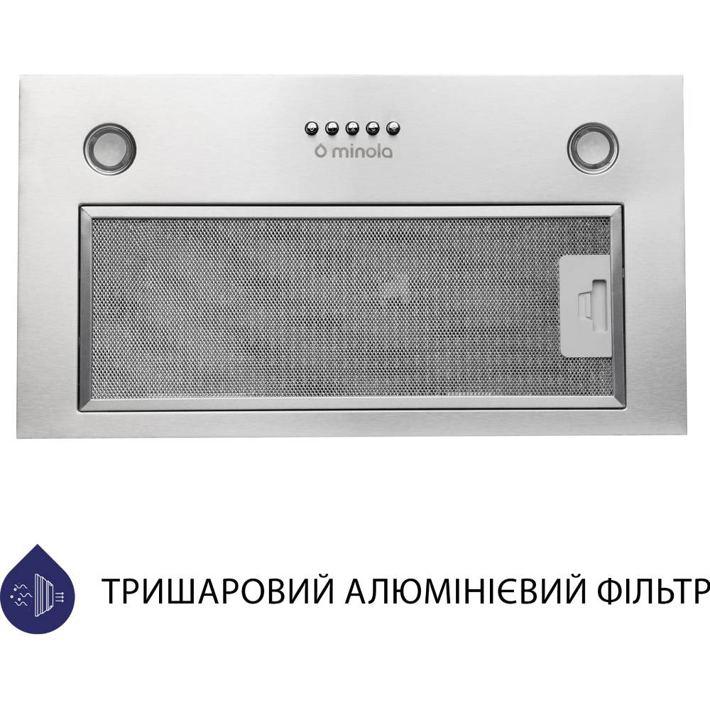 Витяжка MINOLA HBI 5627 I 1000 LED (РН018128) Діаметр повітропровода 150