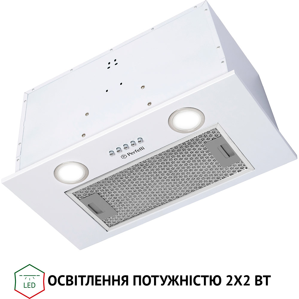 Зовнішній вигляд Витяжка PERFELLI BI 5652 WH 1000 LED