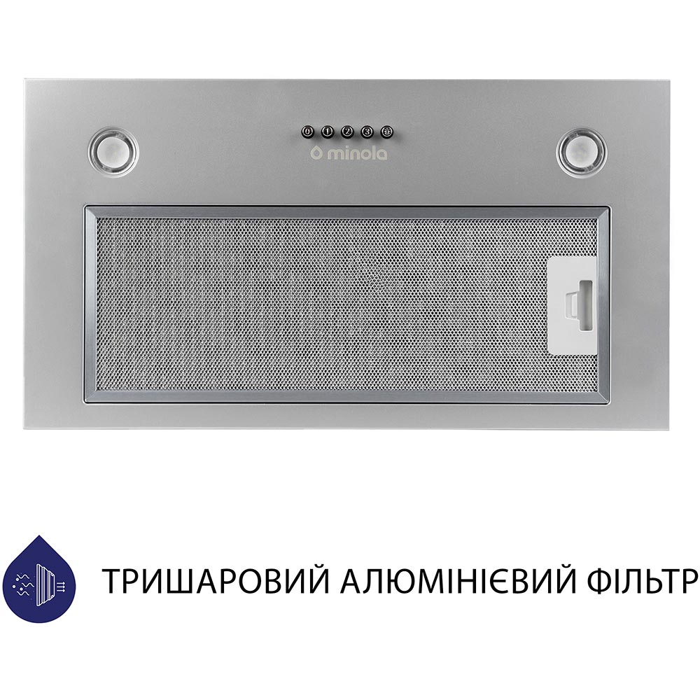 Витяжка MINOLA HBI 5327 GR 800 LED Тип вбудована