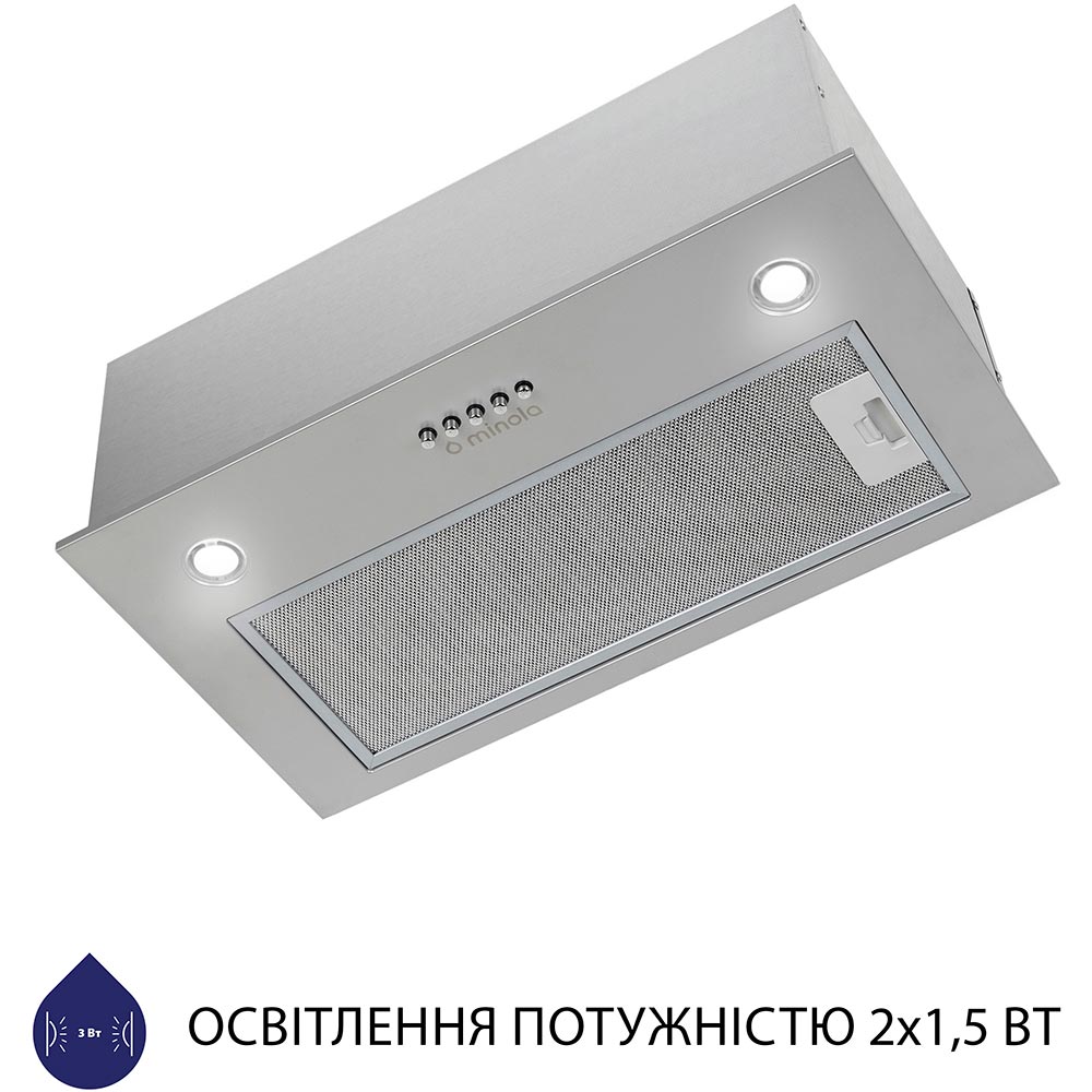 Витяжка MINOLA HBI 5327 GR 800 LED Максимальна продуктивність 800