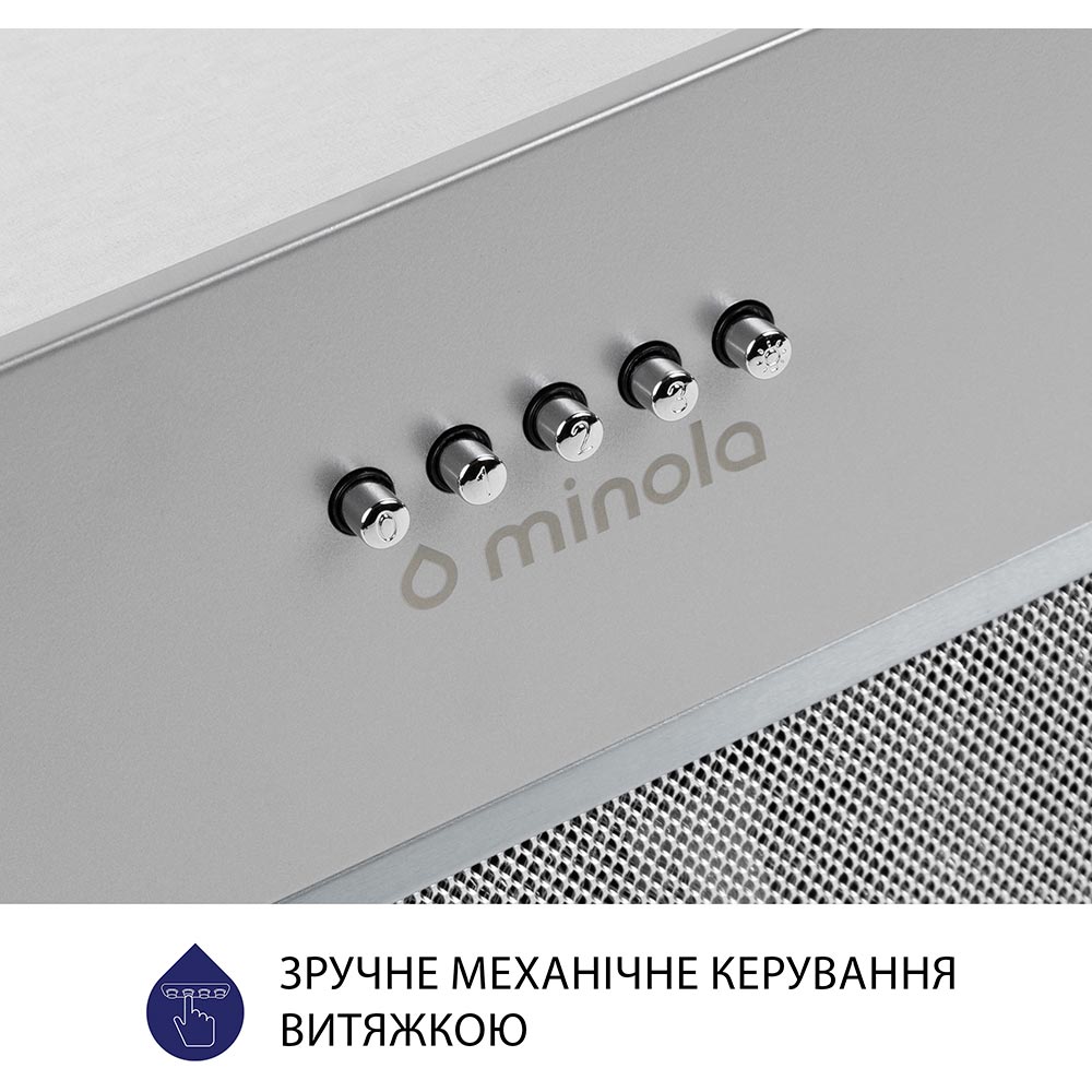 Зовнішній вигляд Витяжка MINOLA HBI 5327 GR 800 LED