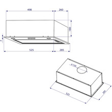 Витяжка MINOLA HBI 5327 GR 800 LED