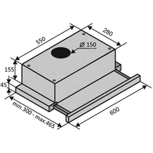 Витяжка VENTOLUX GARDA 60 INOX (900) LED