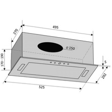 Витяжка VENTOLUX PUNTO 52 WH (700) PB PC