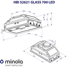 Витяжка MINOLA HBI 52621 WH GLASS 700 LED