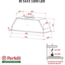 Вытяжка PERFELLI BI 5653 WH 1000 LED