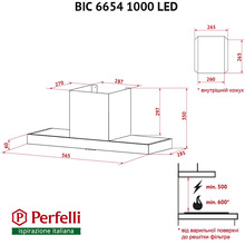 Вытяжка PERFELLI BIC 6654 I 1000 LED