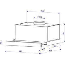 Вытяжка MINOLA HTL 5714 BL 1100 LED (РН018383)