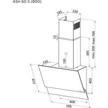 Вытяжка PYRAMIDA ASH 60 S (800) GIV