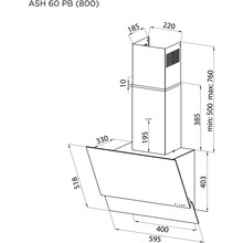 Витяжка PYRAMIDA ASH 60 PB (800) GIV