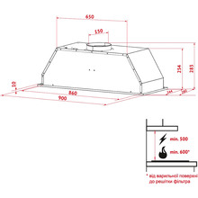 Вытяжка PERFELLI BIS 9653 I 1000 LED