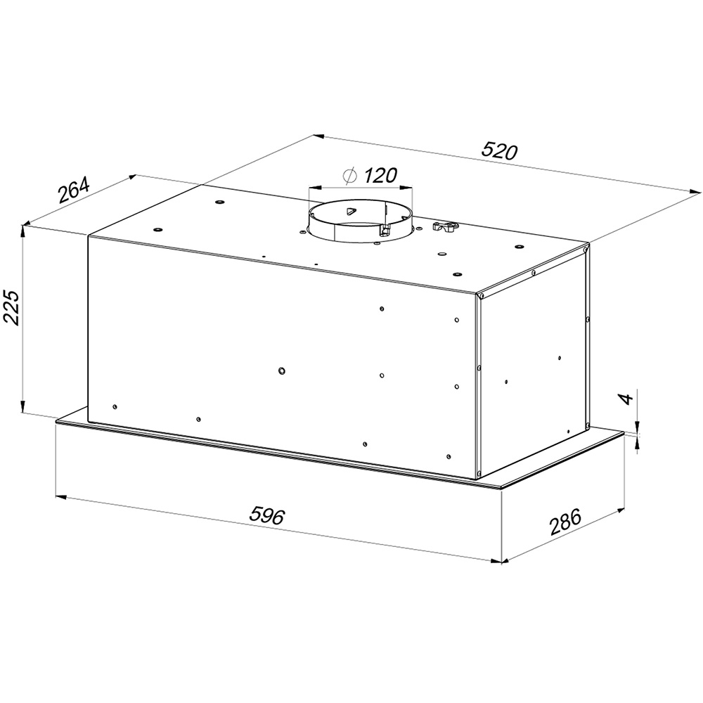 Вытяжка KERNAU KBH I 0160 W GLASS Тип встраиваемая