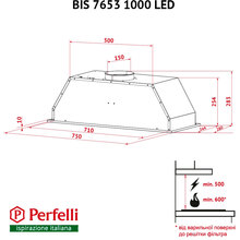 Вытяжка PERFELLI BIS 7653 WH 1000 LED
