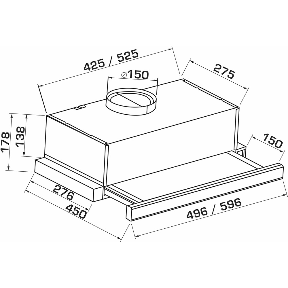 Замовити Витяжка GRANADO Telde 603-700 Inox (GCH266377)