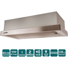 Витяжка VENTOLUX GARDA 60 INOX (500) LED