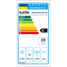 Витяжка VENTOLUX GARDA 60 BK (900) LED