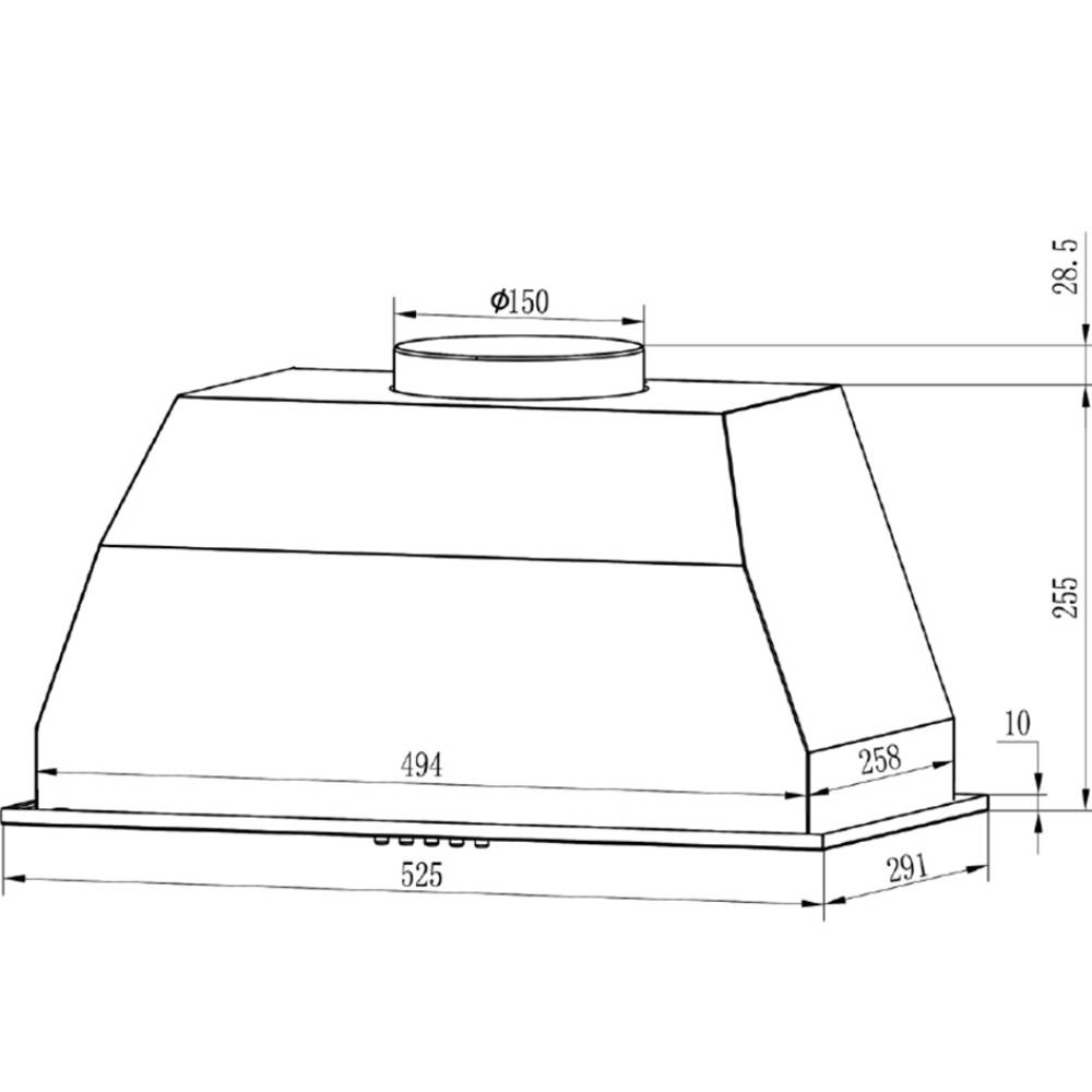 Вытяжка GRUNHELM GVC 020 W Белая (128651) Тип встраиваемая