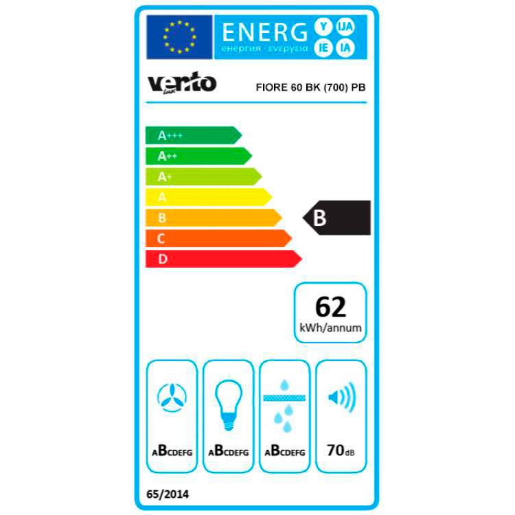 Фото Витяжка VENTOLUX FIORE 60 BK (700) PB